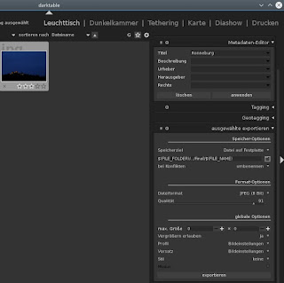 Darktable: Export