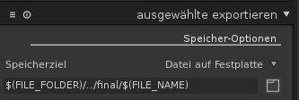 Export bei Darktable