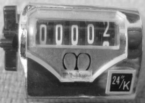 Analoger Kilometerzähler